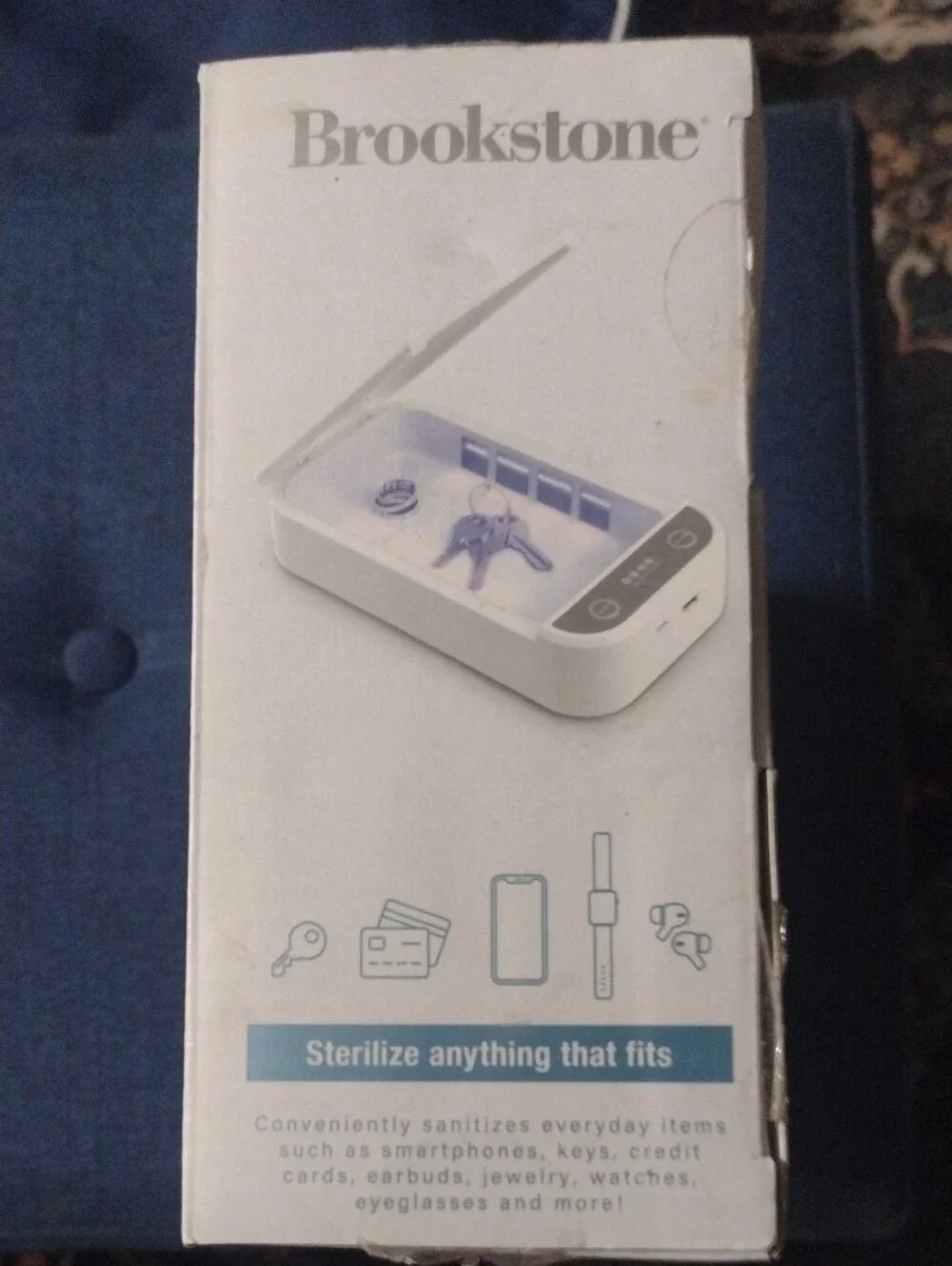 Brookstone White UV Sterilizer Portable Phone & Accessory Cleaner